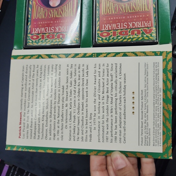 Vintage 1991 Patrick Stewart Charles Dickens A Christmas Carol Casette Tapes - Picture 3 of 5